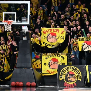Basketball-Fans von Thessaloniki in Hamburg