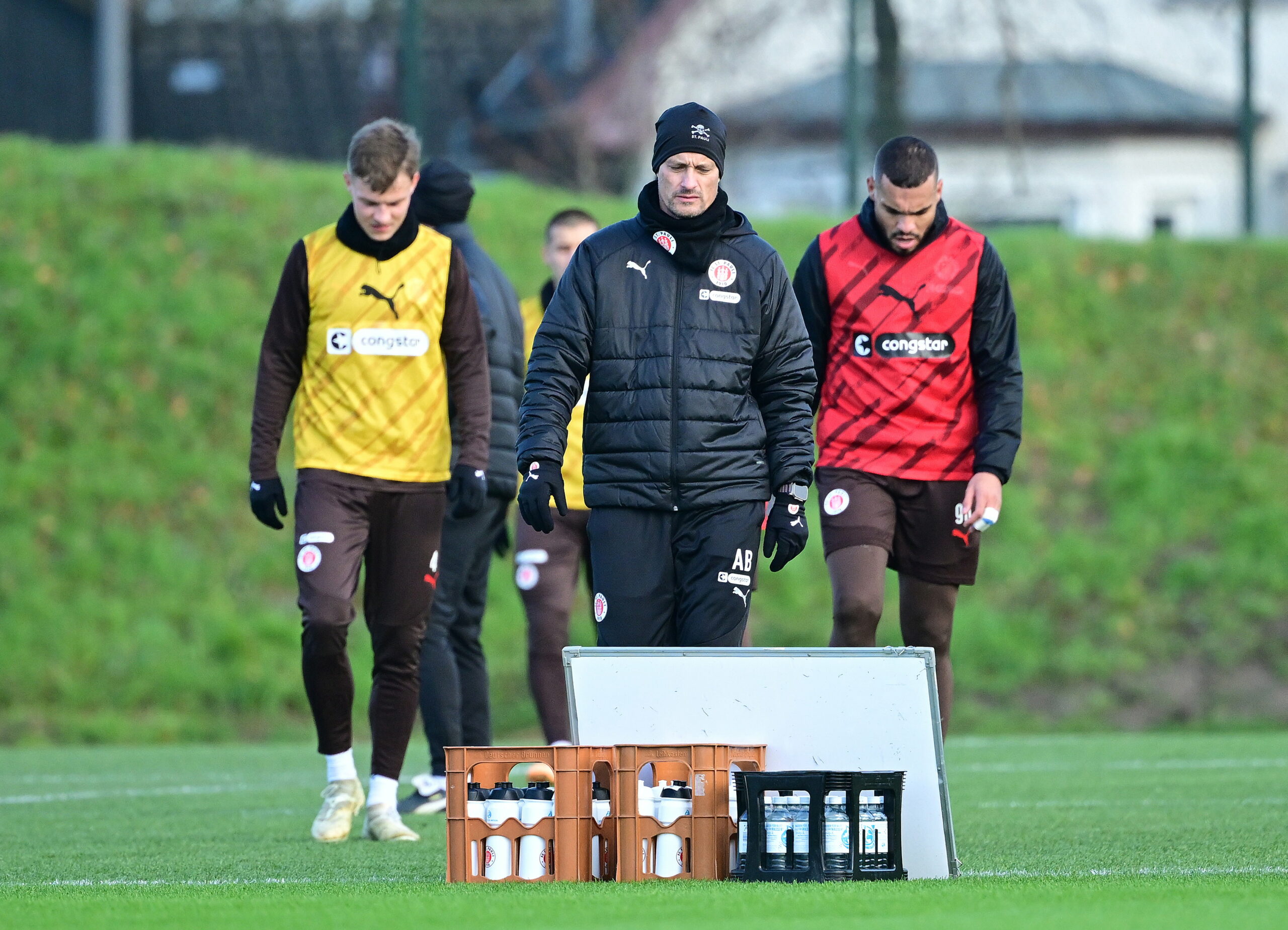 Alexander Blessin ging beim Dienstagstraining vorneweg.