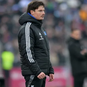 Merlin Polzin beim HSV-Spiel in Ulm