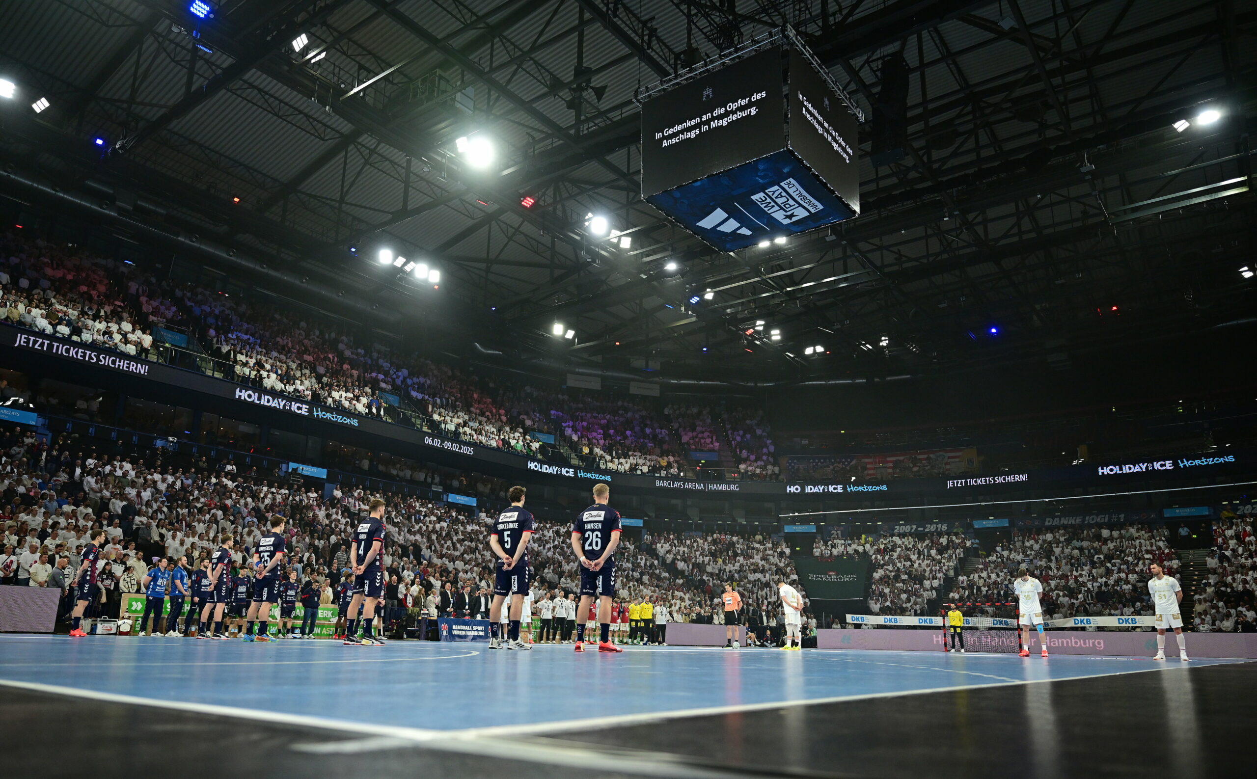 Schweigeminute bei Hamburgs Handballern