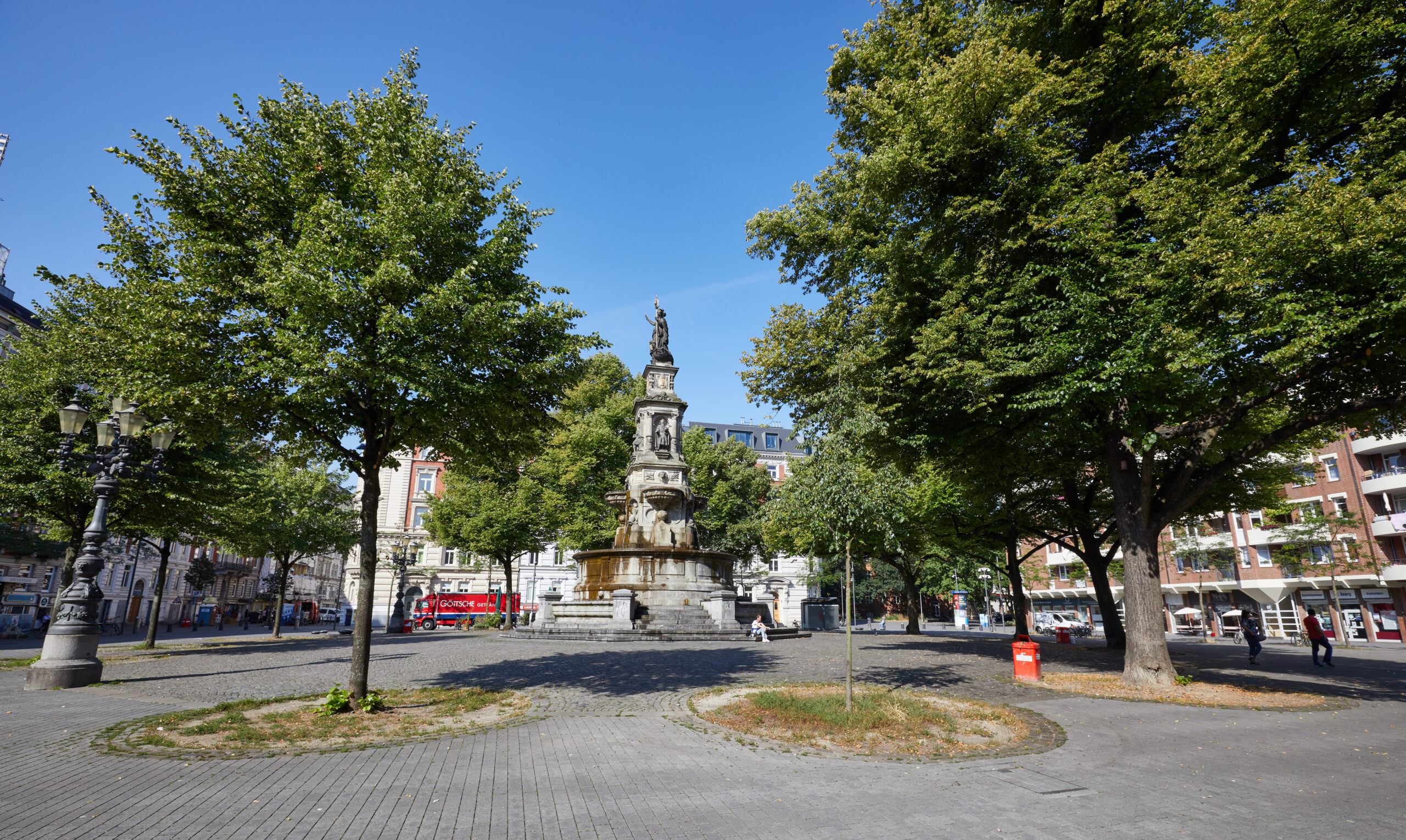 Der Hansaplatz in St. Georg (Archivbild).