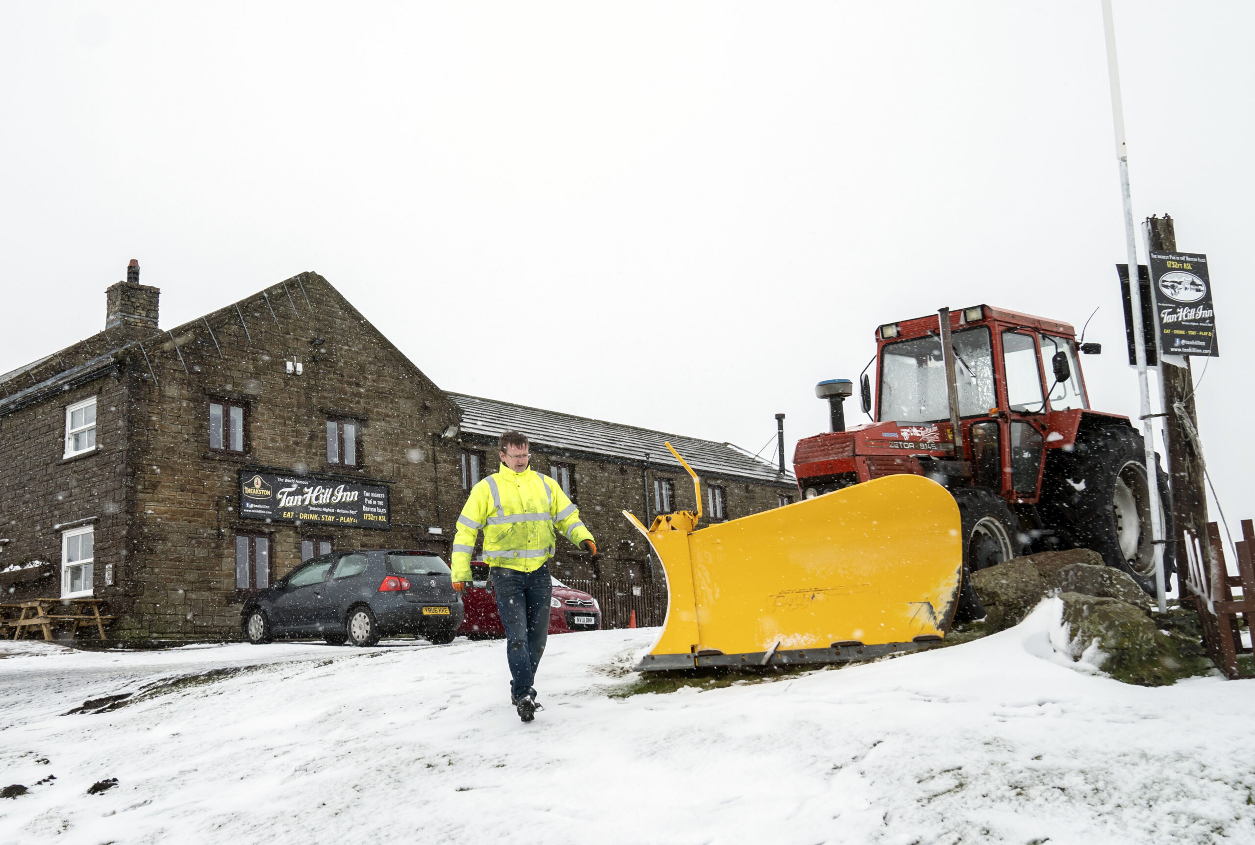 Das Pub "Tan Hill Inn" im Winter 2022