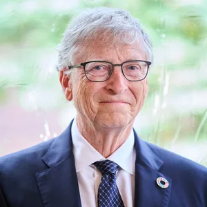 Januar 2025: Microsoft-Gründer Bill Gates ist zu Gast bei einer Veranstaltung von „Save the Children“.