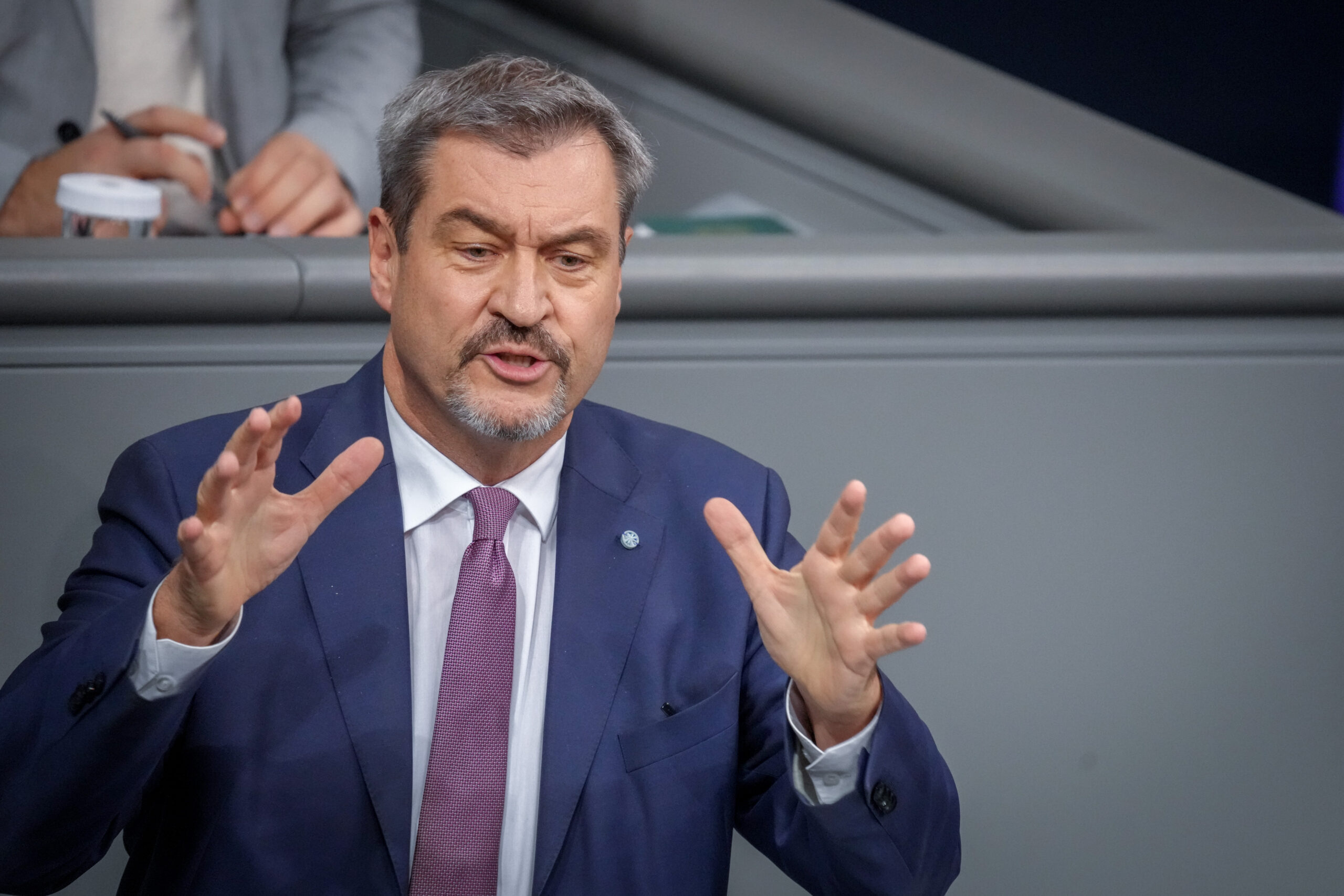 Markus Söder von der CSU bei einer Rede im Bundestag