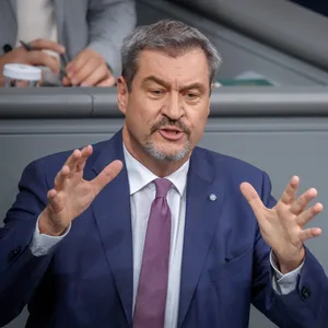 Markus Söder von der CSU bei einer Rede im Bundestag