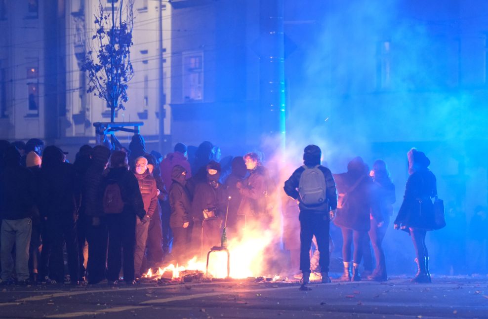 In der Silvesternacht ging es auf den Leipziger Straßen richtig zur Sache.