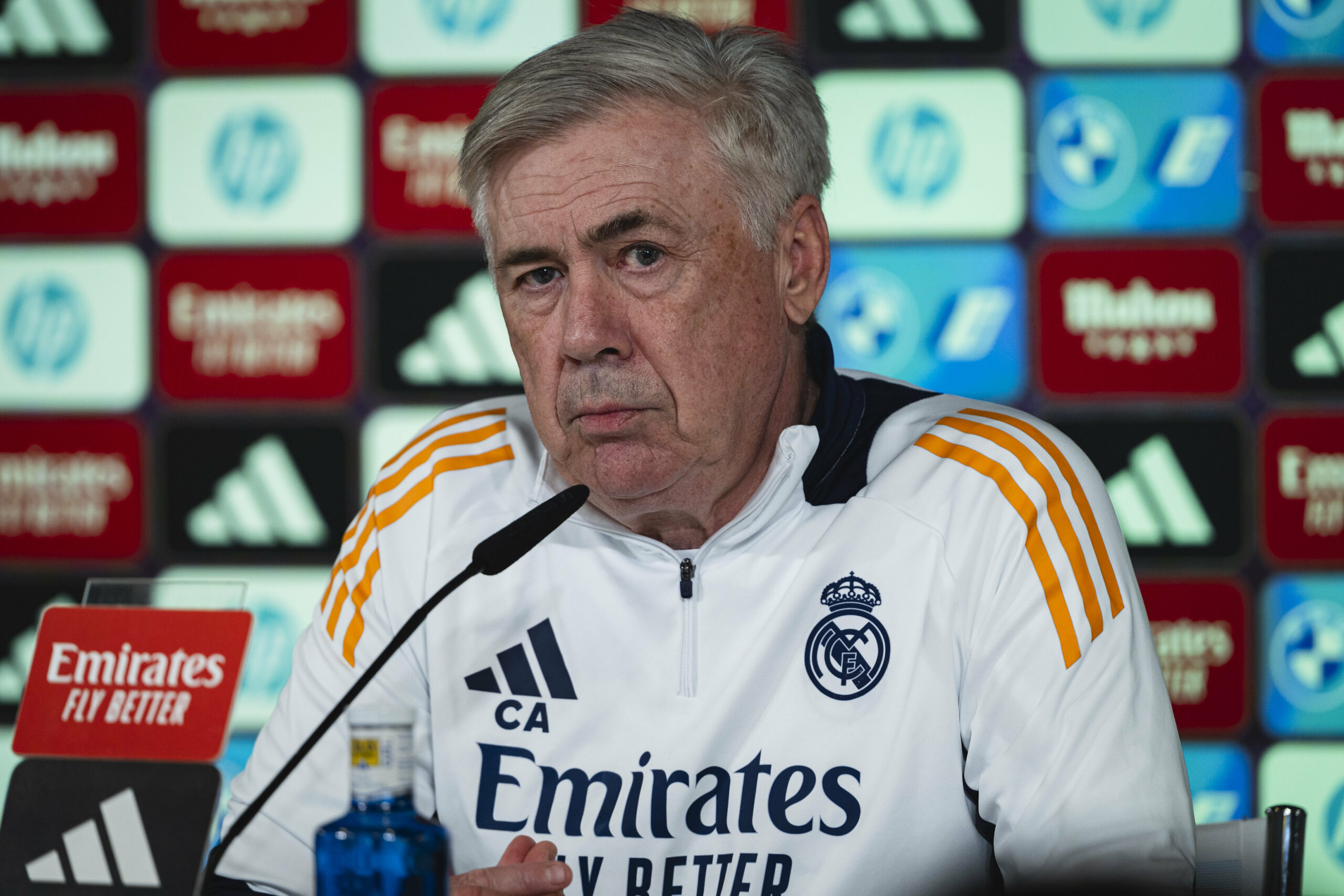 Real-Trainer Carlo Ancelotti auf der Pressekonferenz