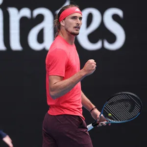 Alexander Zverev bejubelt einen Punktgewinn.
