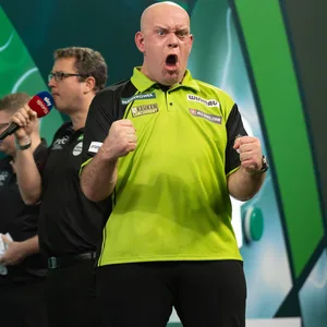 Michael van Gerwen jubelt bei der Darts-WM