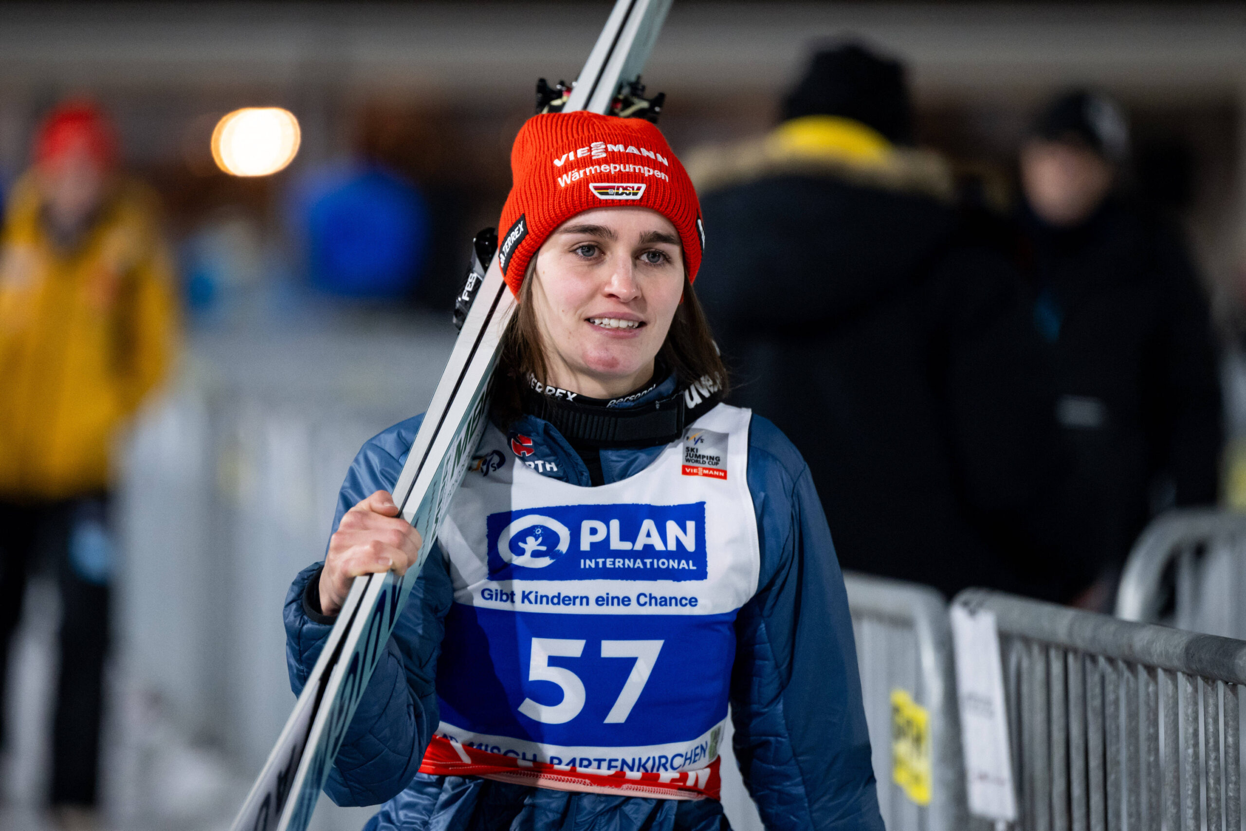 Skispringerin Selina Freitag in Garmisch-Partenkirchen