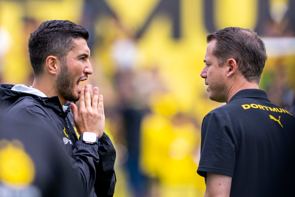 Nuri Sahin und Lars Ricken im Vieraugengespräch