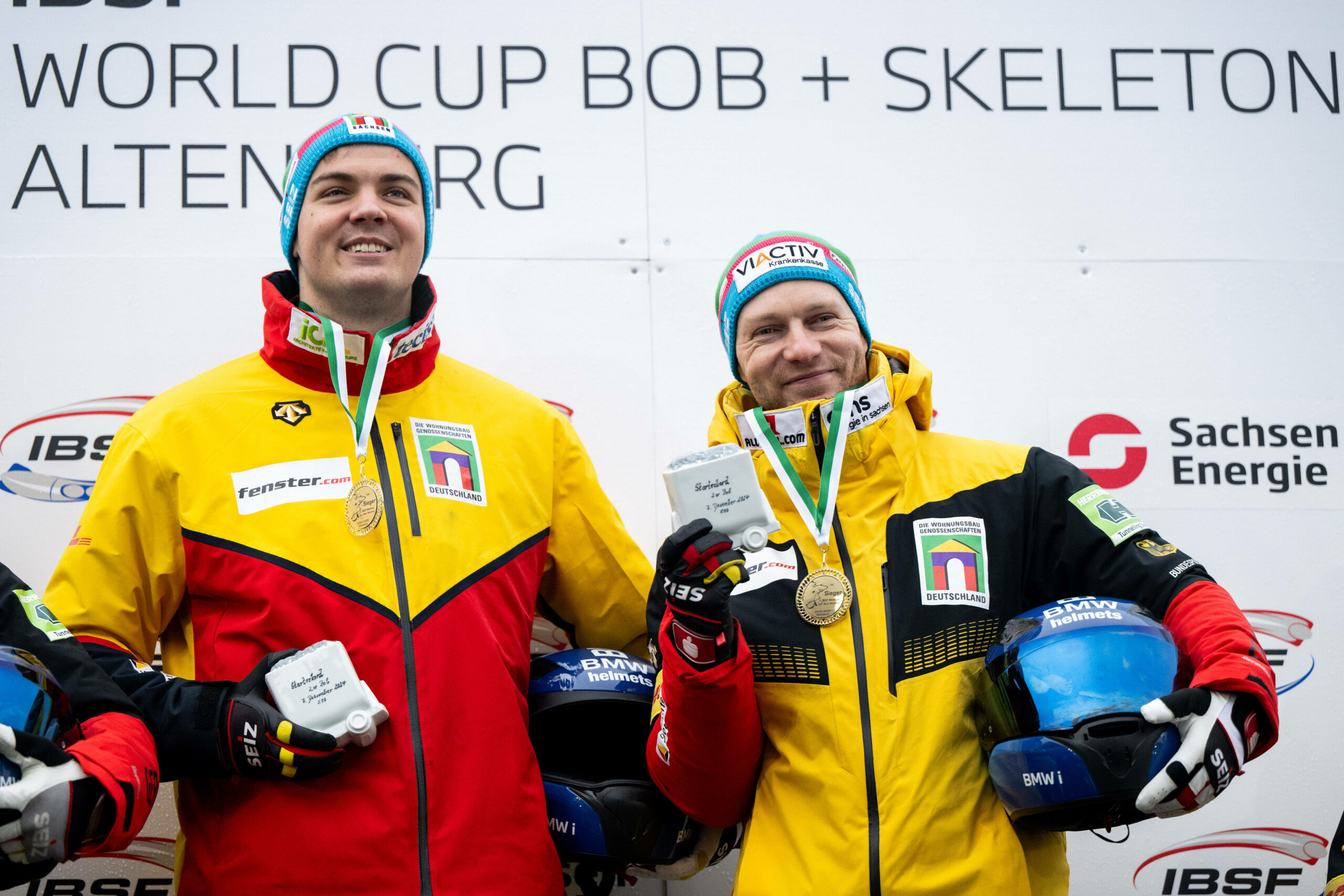 Simon Wulff und Francesco Friedrich beim Weltcup in Altenberg 2024