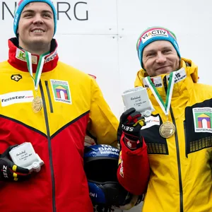 Simon Wulff und Francesco Friedrich beim Weltcup in Altenberg 2024