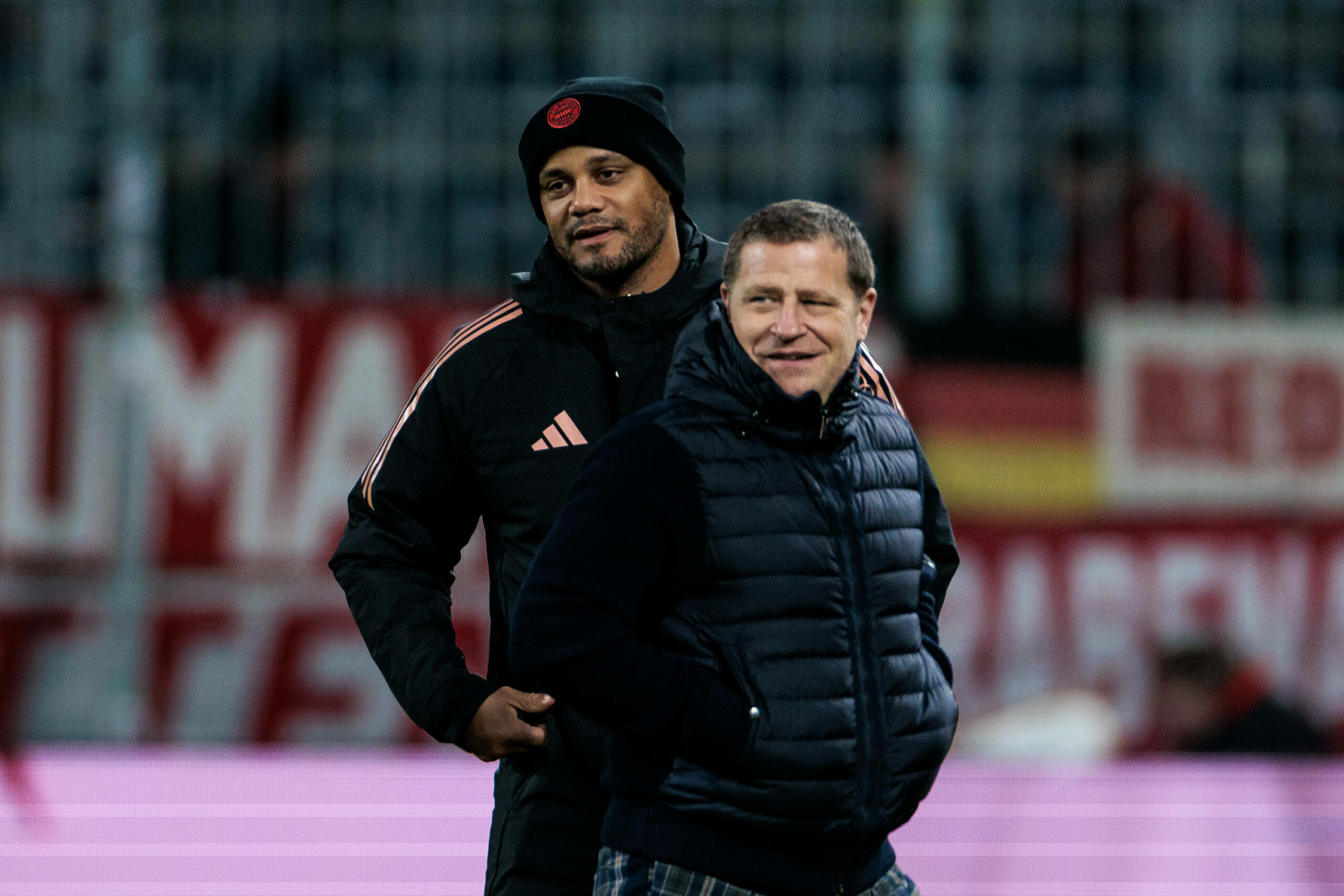 Max Eberl und Vincent Kompany nach dem Testspielerfolg gegen RB Salzburg