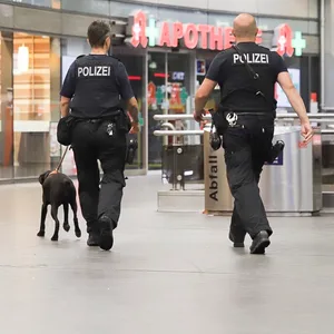 Polizisten am Hauptbahnhof Gelsenkirchen (Archivbild).