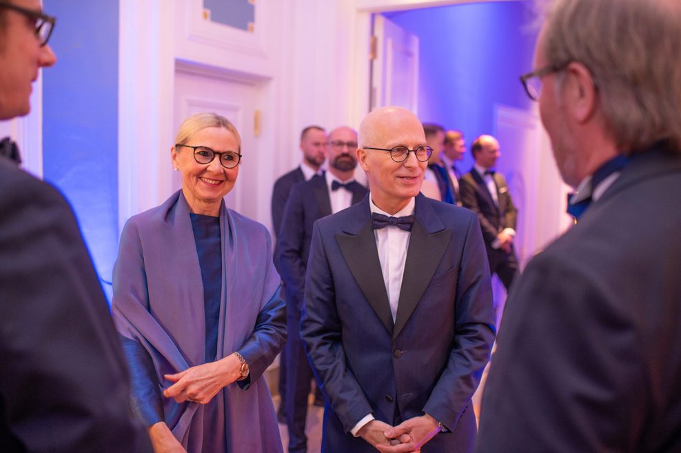 Hamburgs Erster Bürgermeister Peter Tschentscher (SPD) und seine Frau Eva-Maria im Hotel „Atlantic“