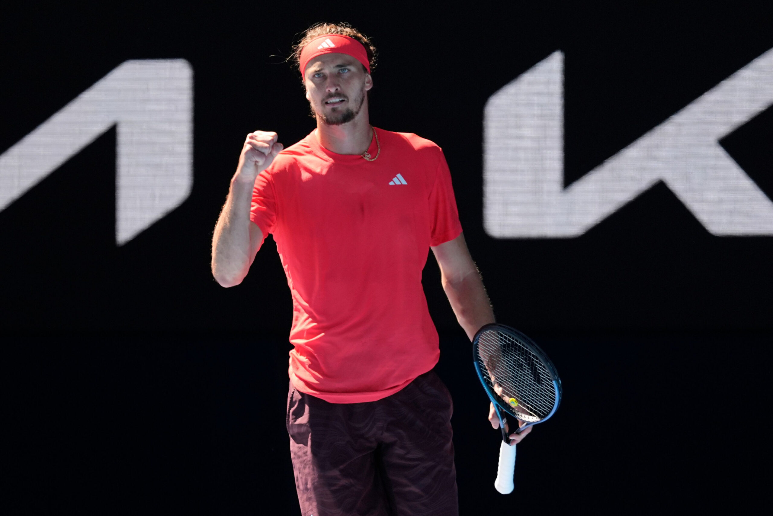 Alexander Zverev jubelt bei den Australian Open