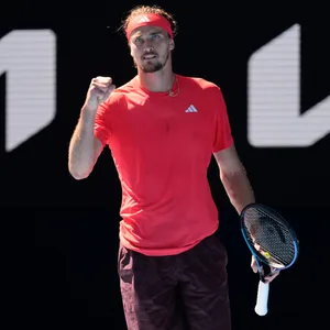 Alexander Zverev jubelt bei den Australian Open