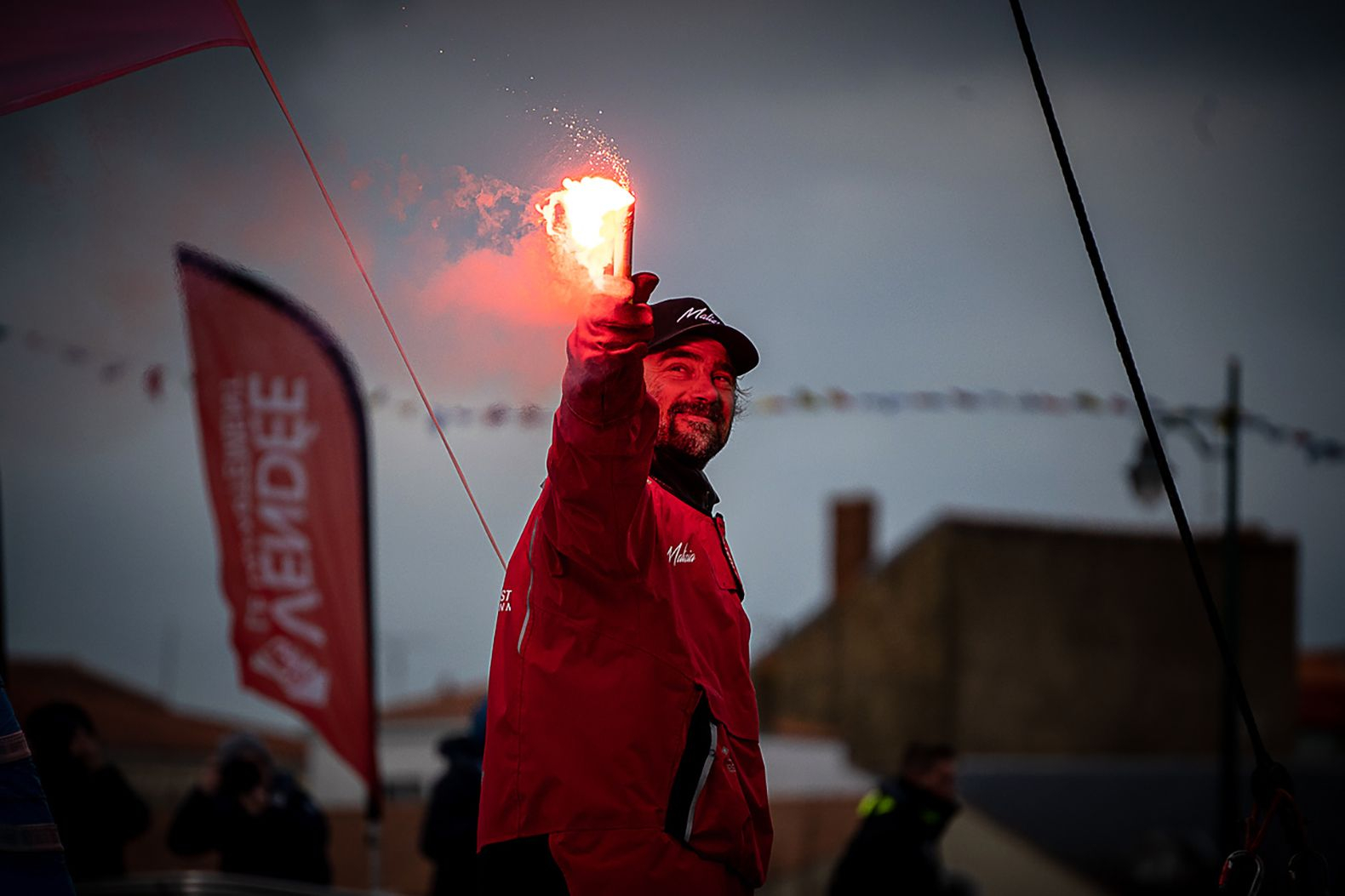 Boris Herrmann im Ziel der Vendee Globe