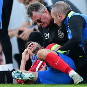 Bukarests Kapitän Darius Olaru verletzte sich gegen den HSV an der Schulter und wird monatelang fehlen.