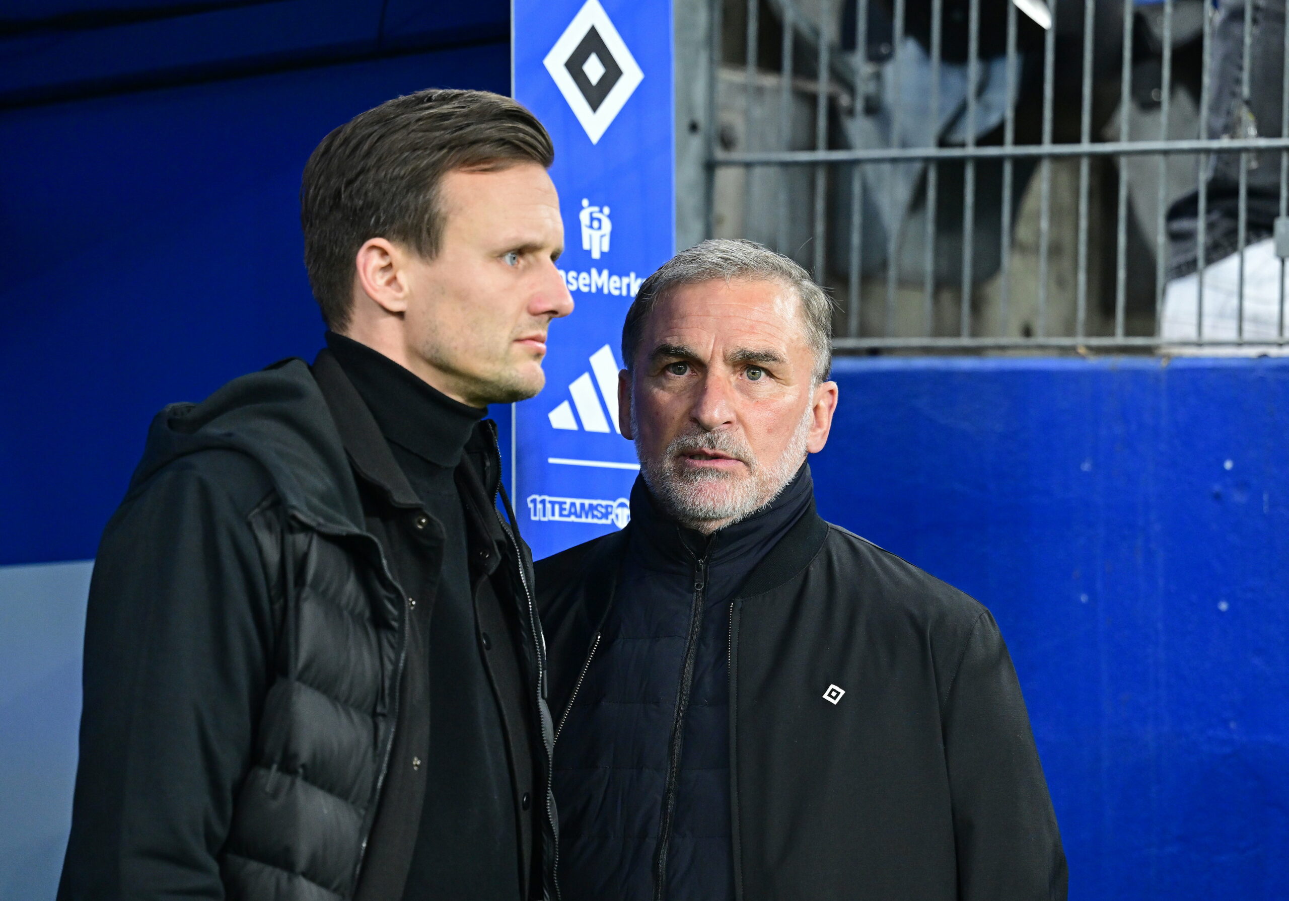 HSV-Sportdirektor Claus Costa und Sportvorstand Stefan Kuntz.