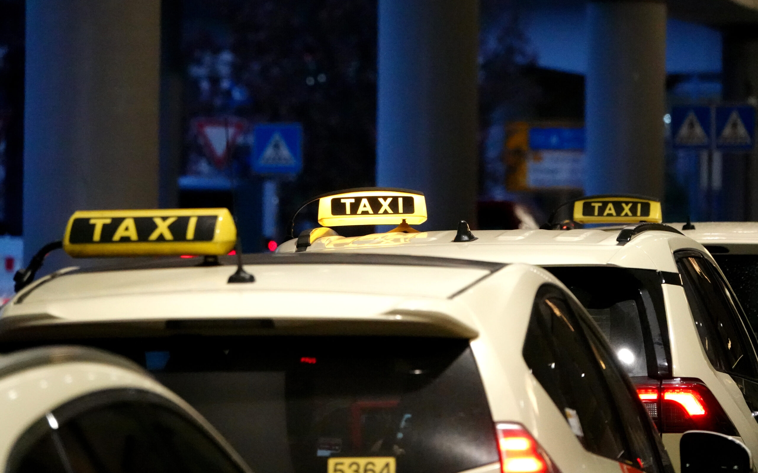 Taxis am Hamburger Flughafen