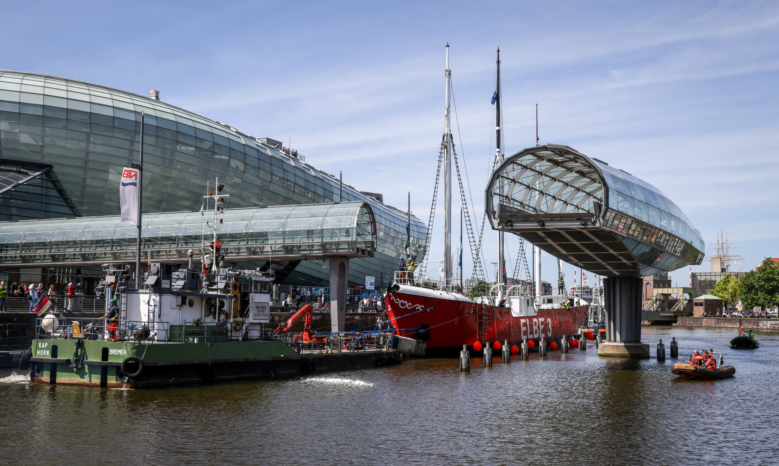 Die Bremerhavener Havenwelten mit dem Klimahaus. (Archivbild)