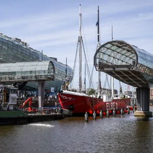 Die Bremerhavener Havenwelten mit dem Klimahaus. (Archivbild)