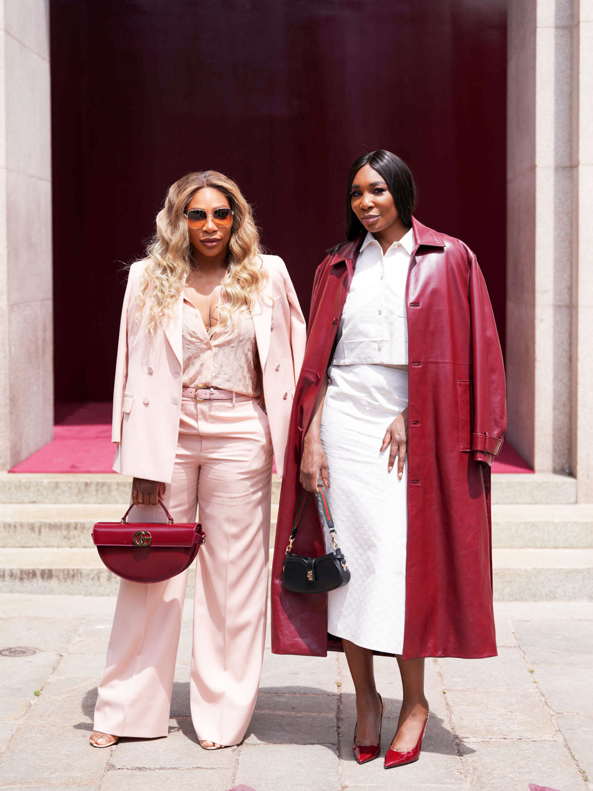 Venus und Serena Williams bei der Gucci Fashion Show in Mailand