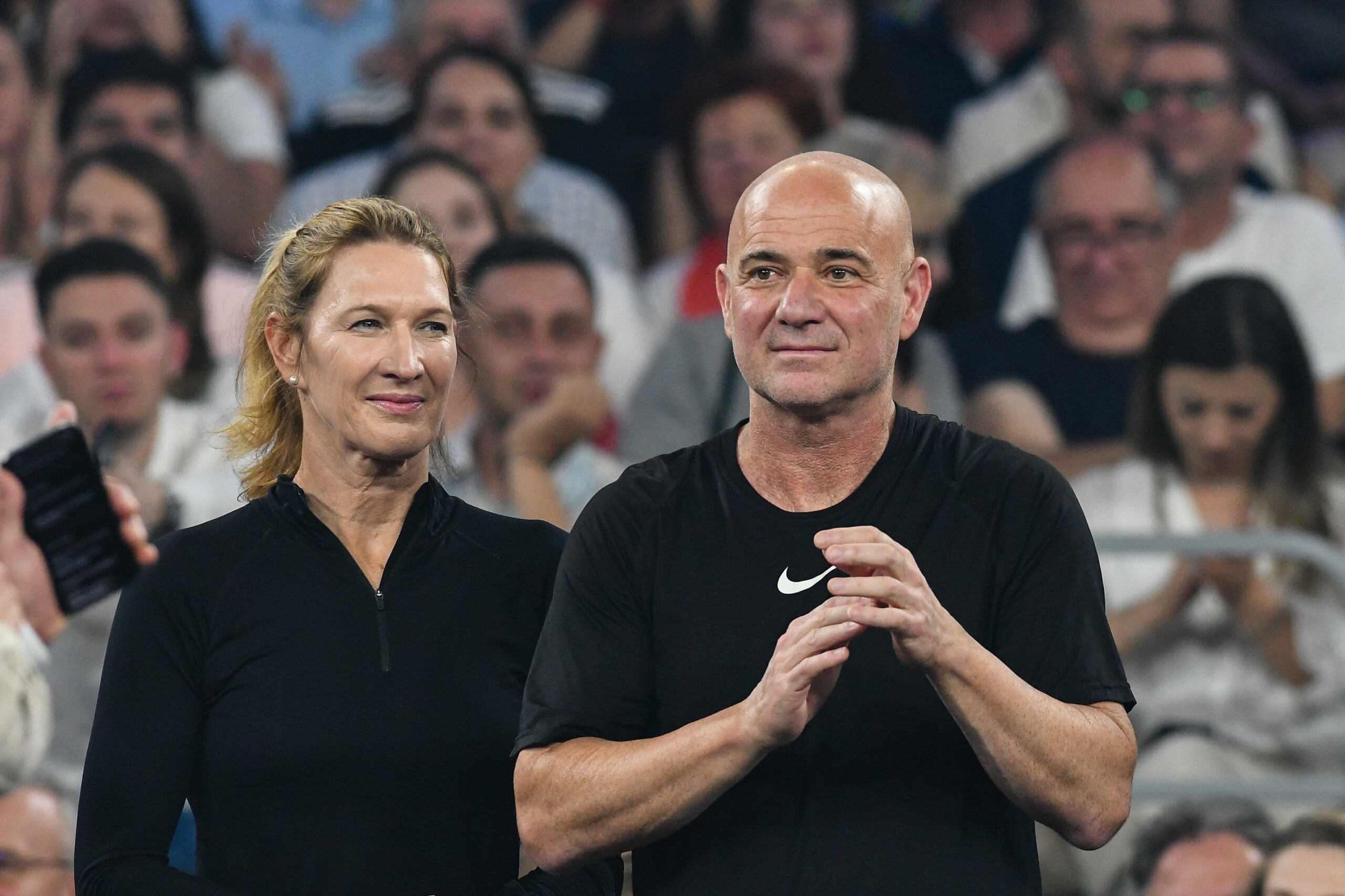 Steffi Graf und Andre Agassi bei einem Tennis Event