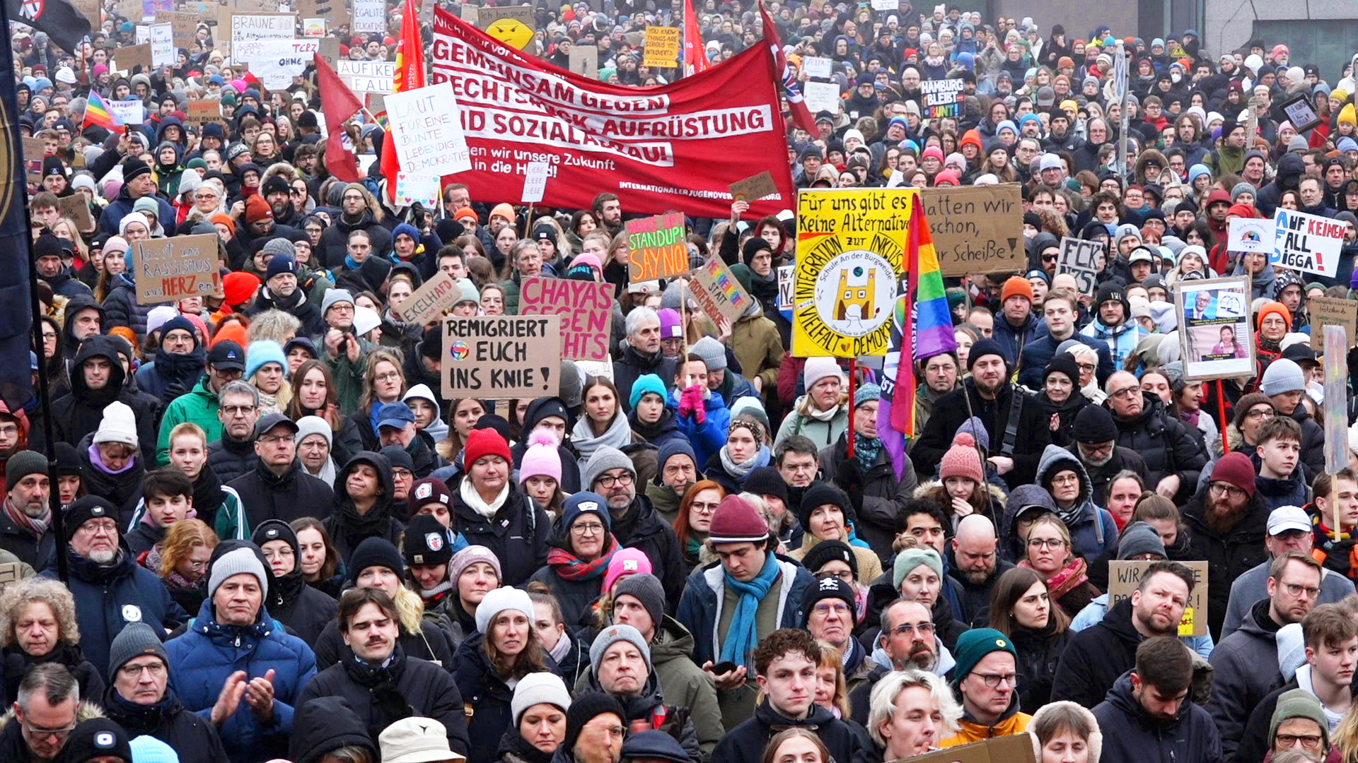 Bereits Anfang Februar gab es eine Großdemo gegen Rechts in der Innenstadt.