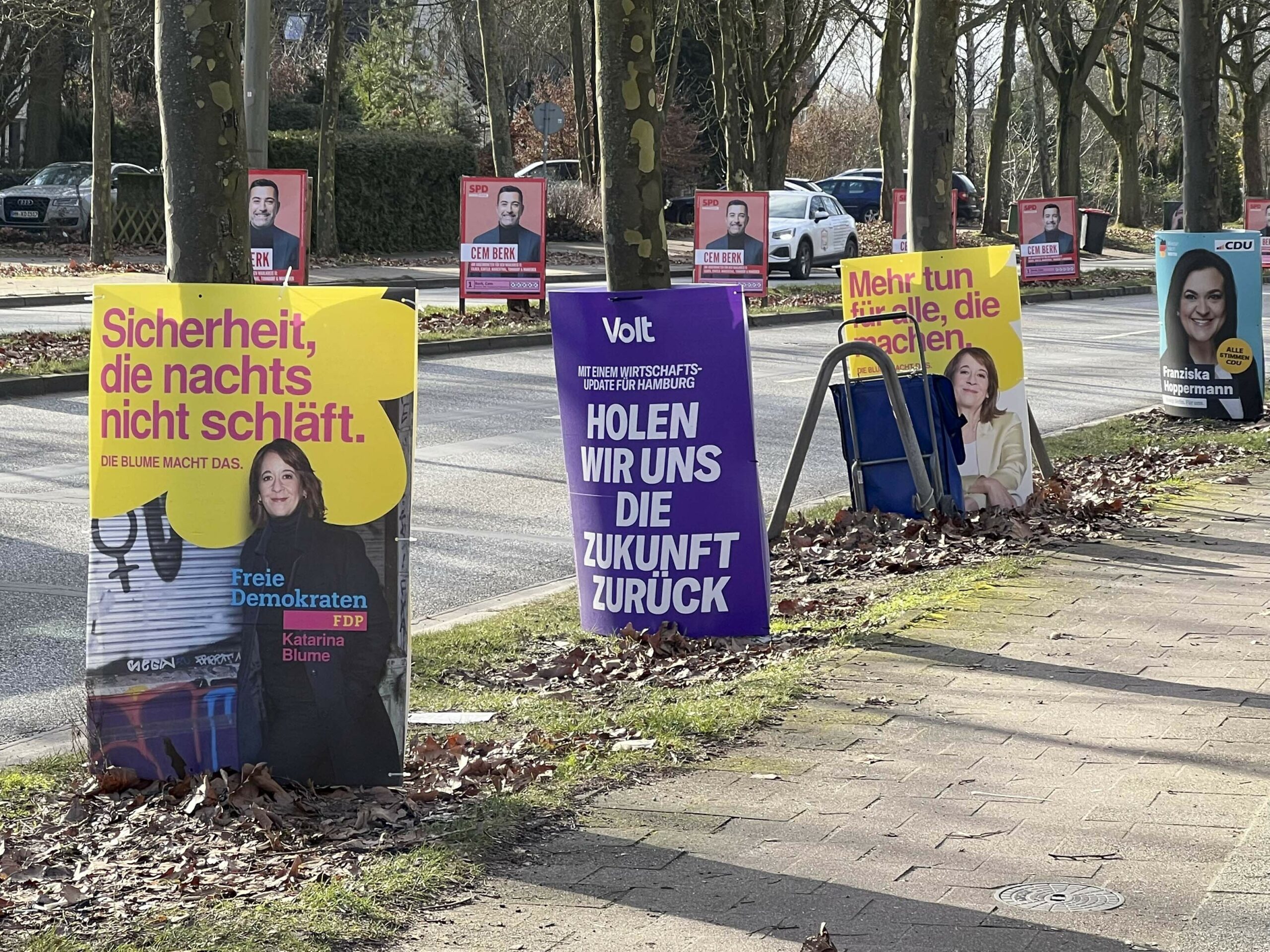 Plakate am Straßenrand