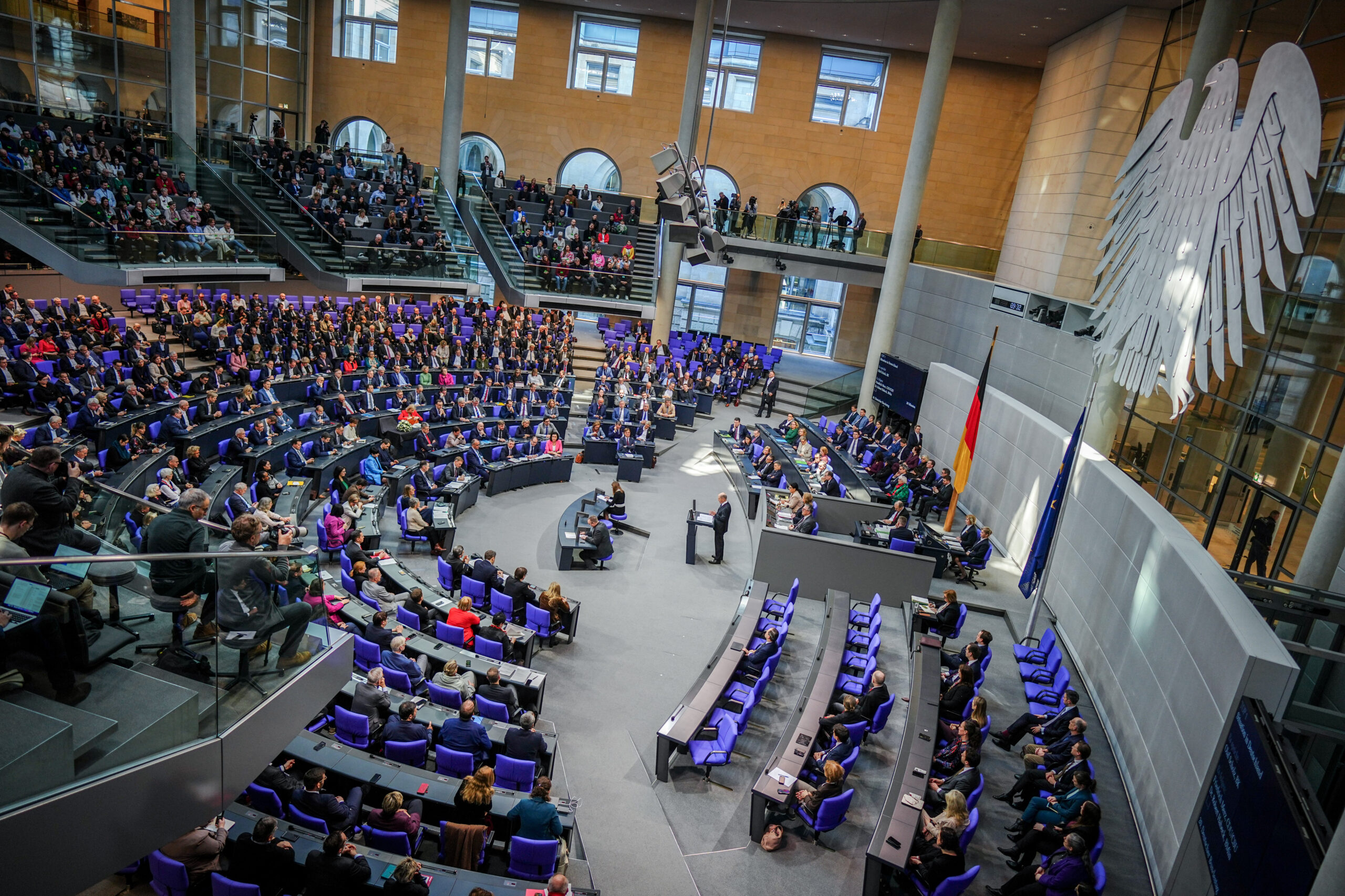 Der Plenarsaal im Bundestag