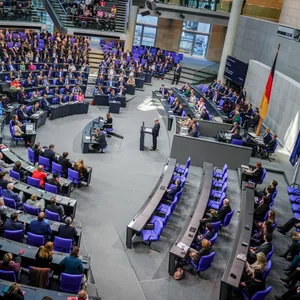 Der Plenarsaal im Bundestag