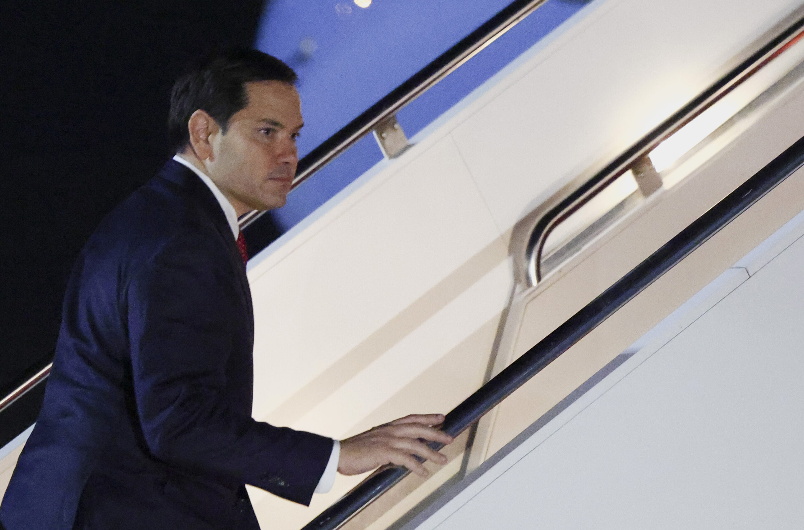 US-Außenminister Marco Rubio musste auf dem Weg nach München wieder umdrehen.