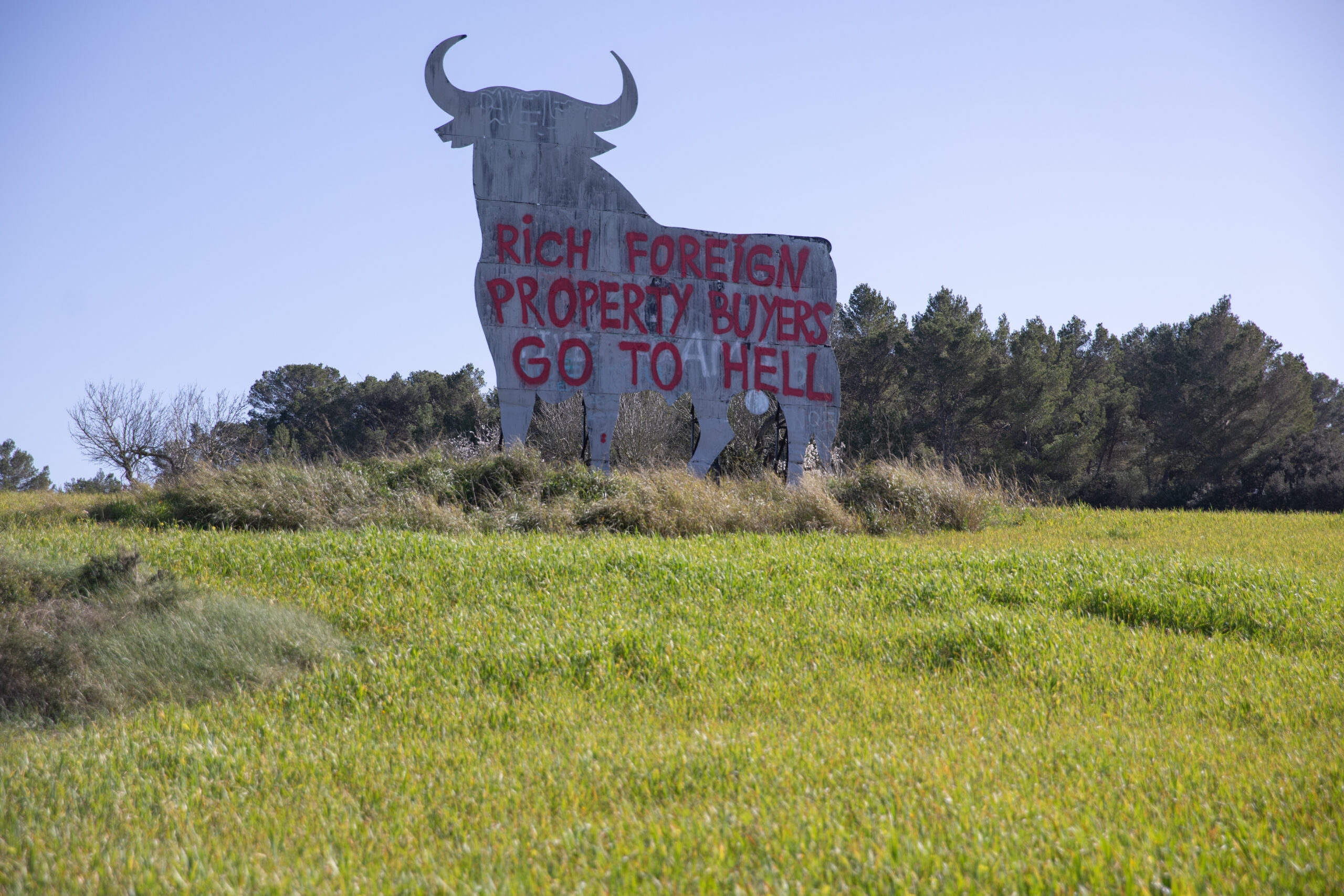 Graffiti gegen Tourismus auf Mallorca