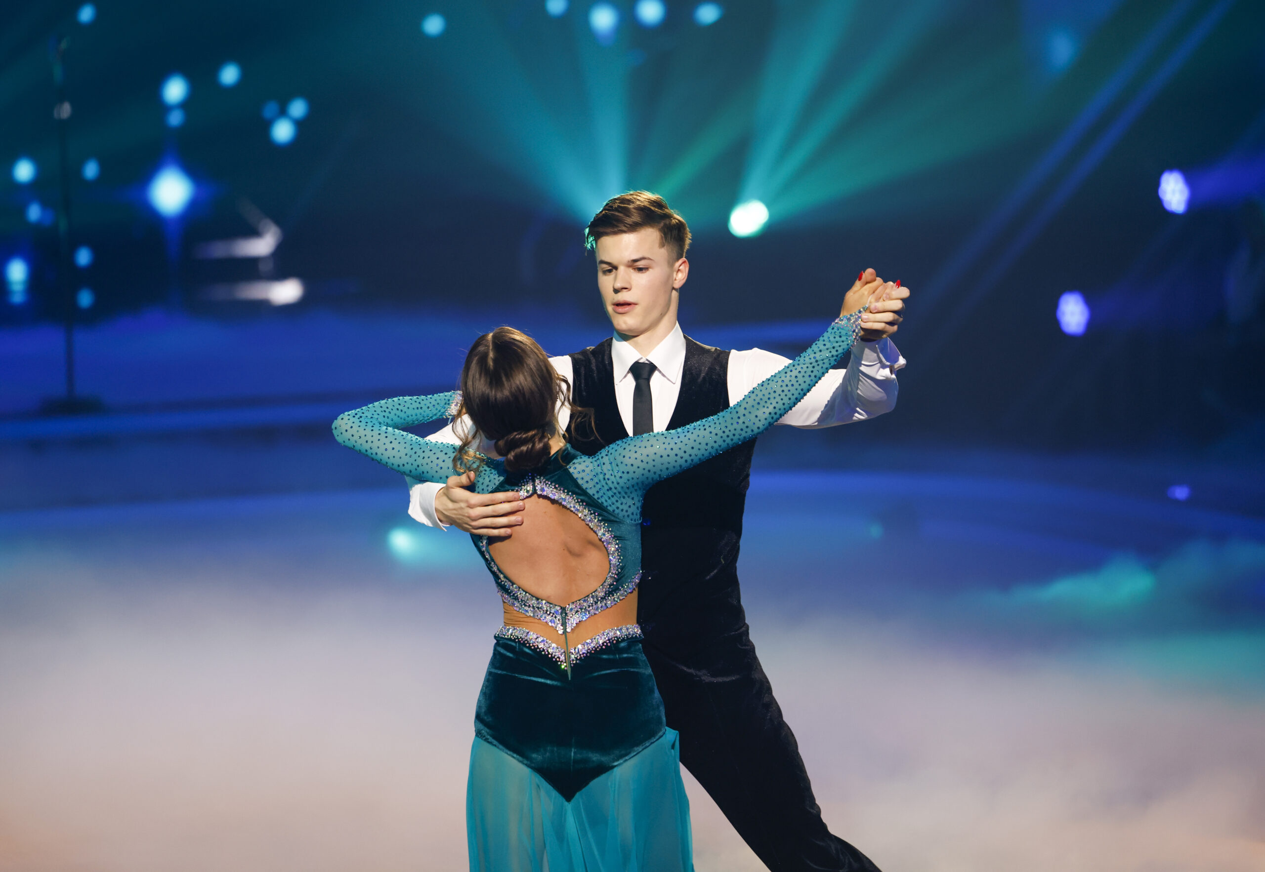 Taliso Engel, Para-Schwimmer, tanzt in der RTL-Tanzshow „Let's Dance“ im Coloneum.