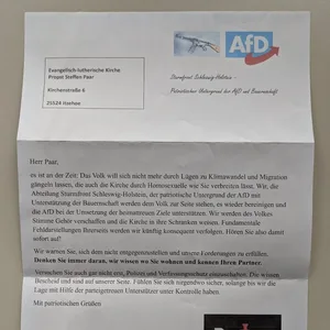 Auf Social Media machte Paar den Drohbrief öffentlich, wie hier auf Instagram.