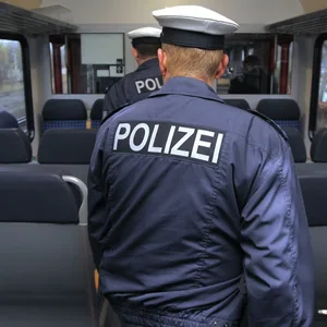 Bundespolizisten in einem Zug (Symbolbild).