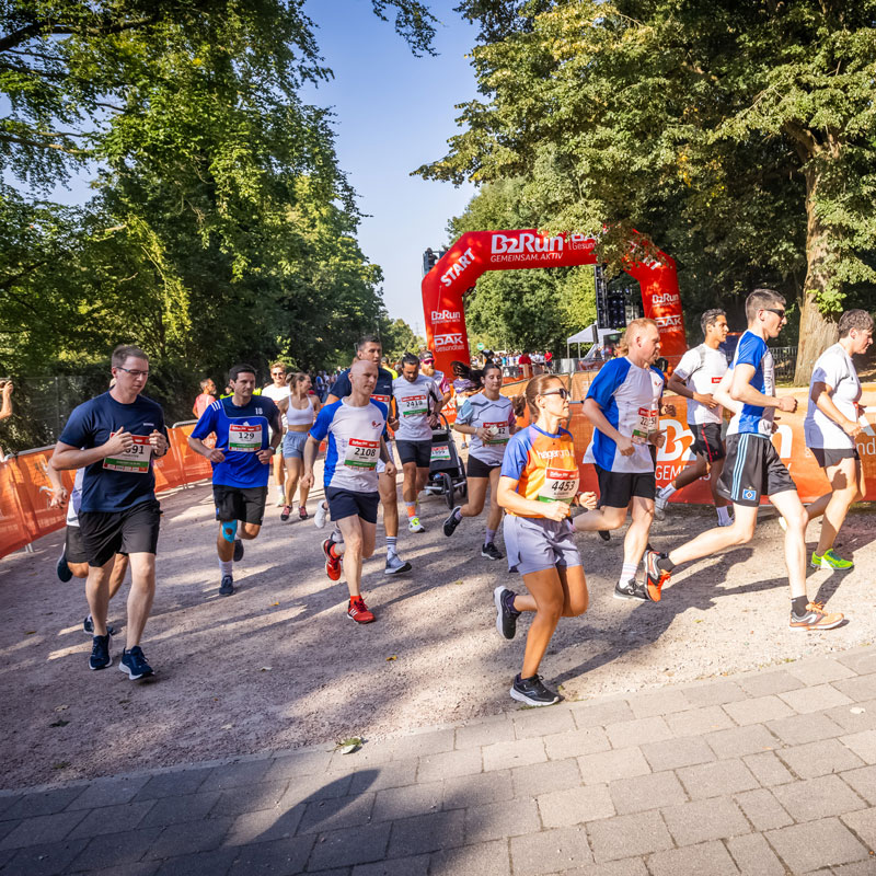 B2Run Zieleinlauf am Volksparkstadion