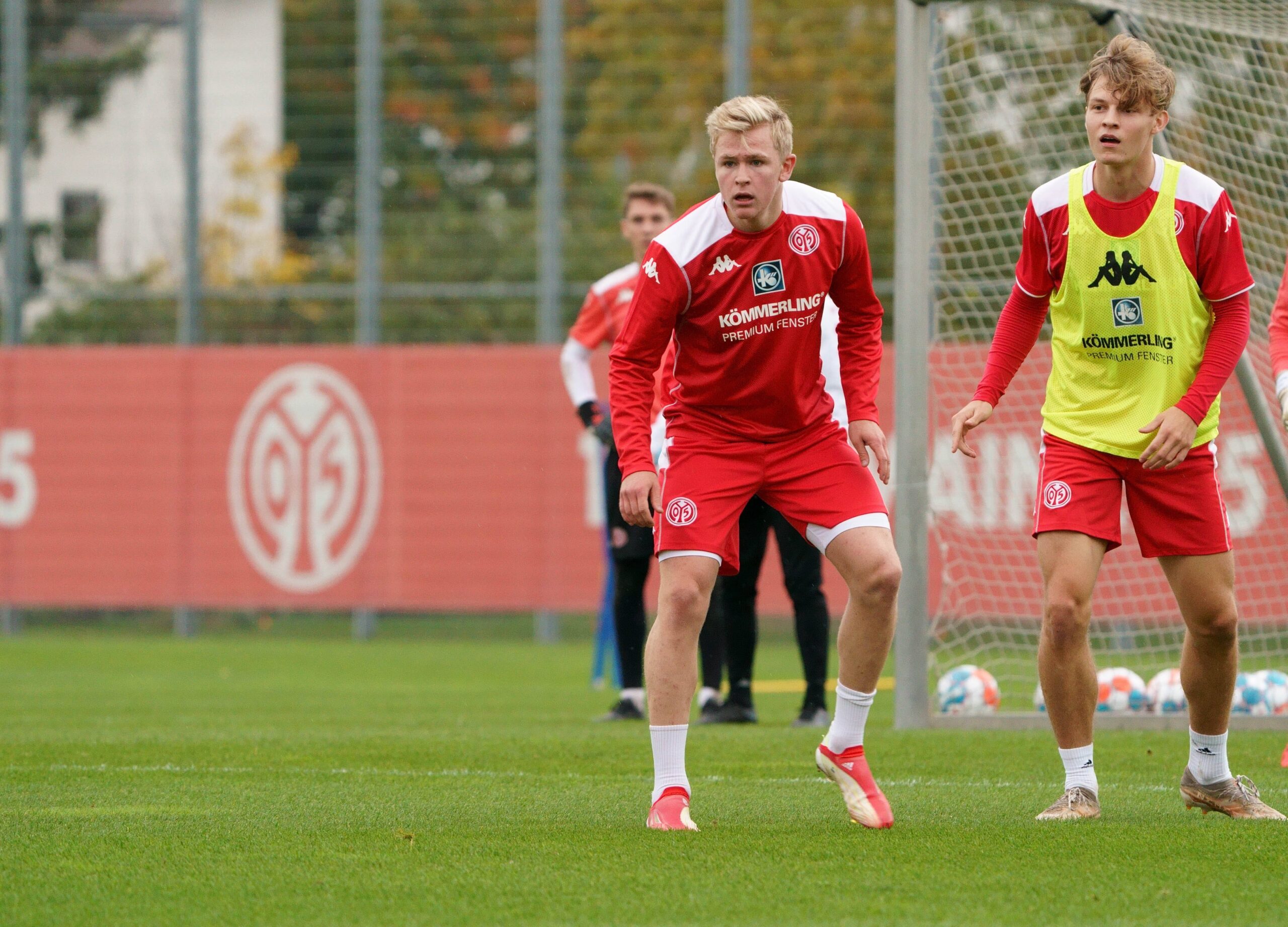 David Nemeth im Mainzer Training mit Jonny Burkhardt