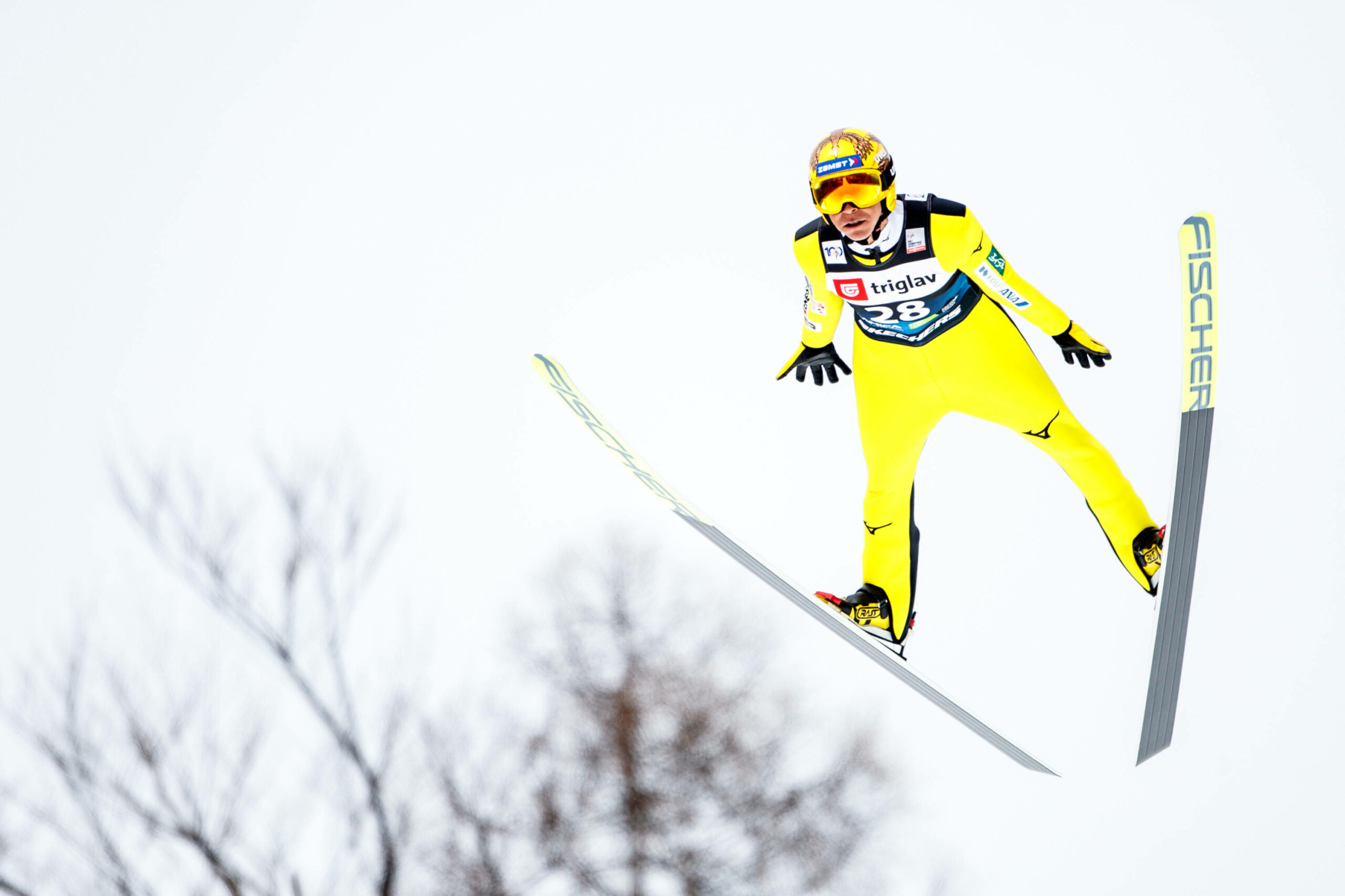 Noriaki Kasai beim Skifliegen in Planica