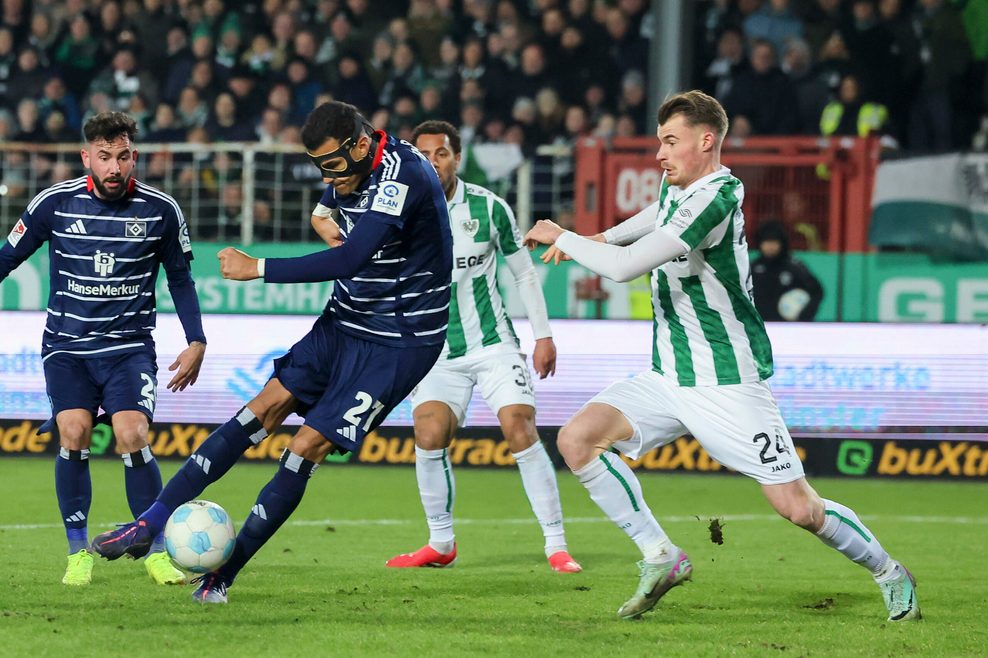 Davie Selke glich für den HSV in Münster aus.