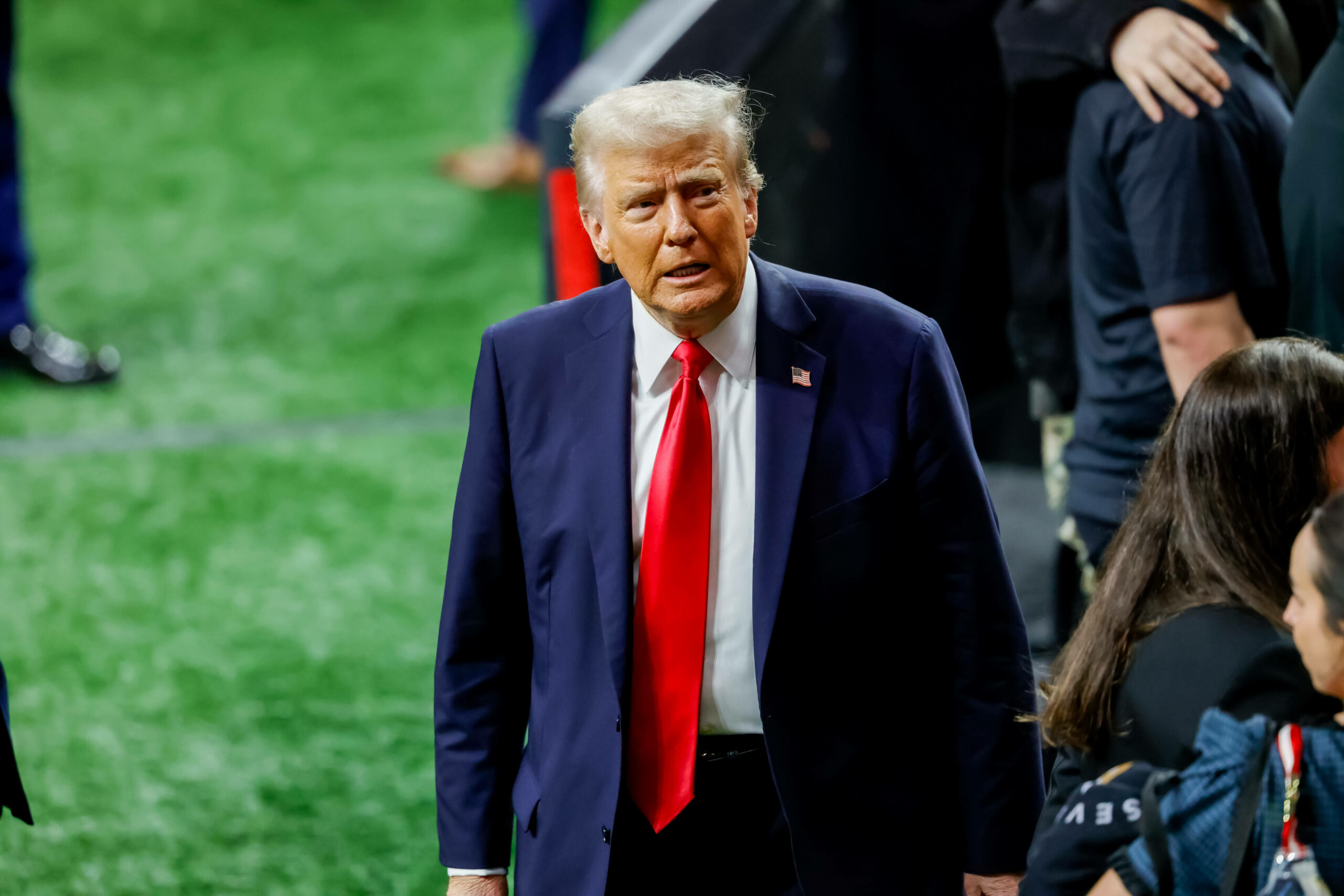 Donald Trump beim Super Bowl