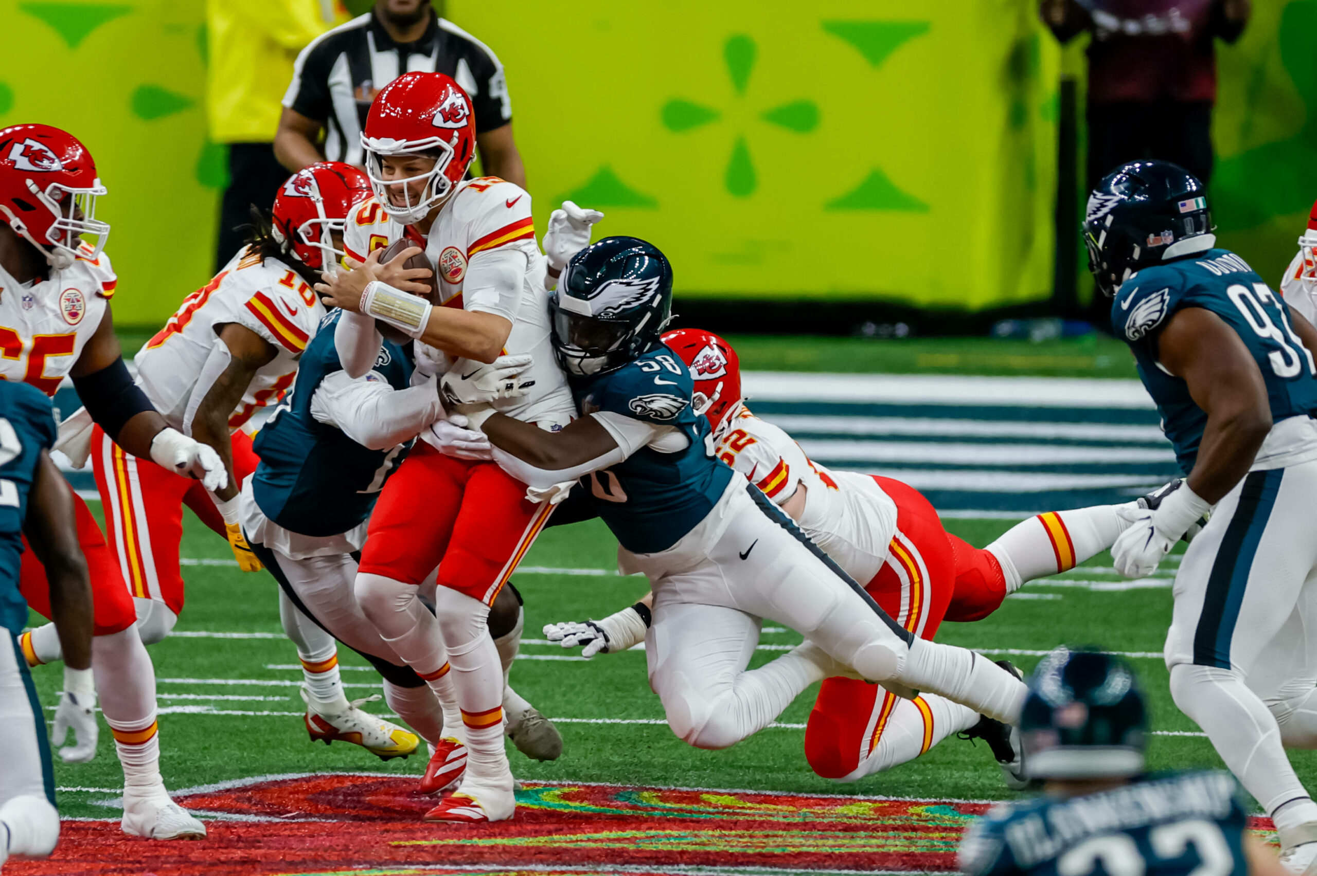 Kansas City Chiefs gegen die Philadelphia Eagles im Super Bowl