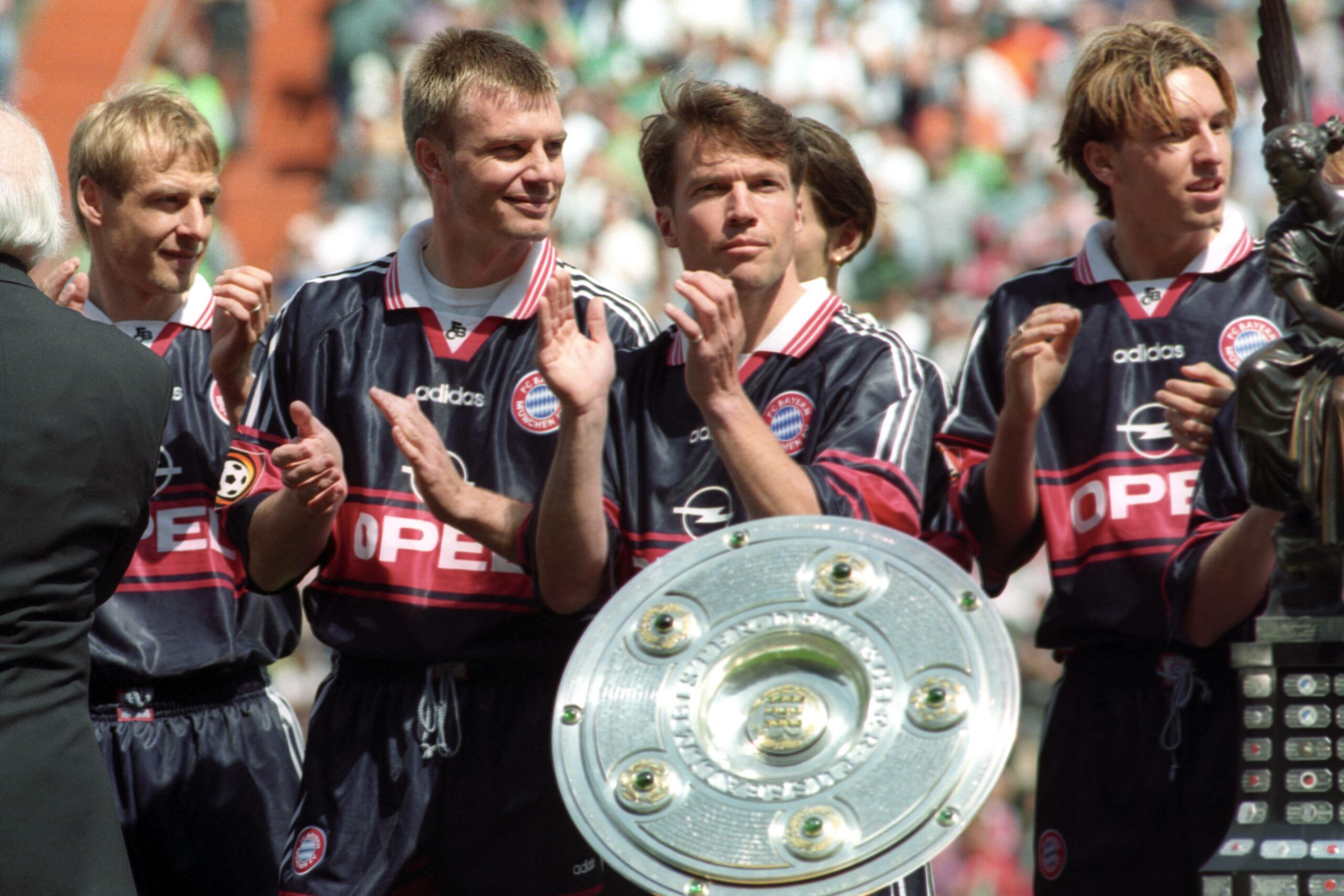 Jürgen Klinsmann, Thomas Helmer, Lothar Matthäus, Frank Gerster