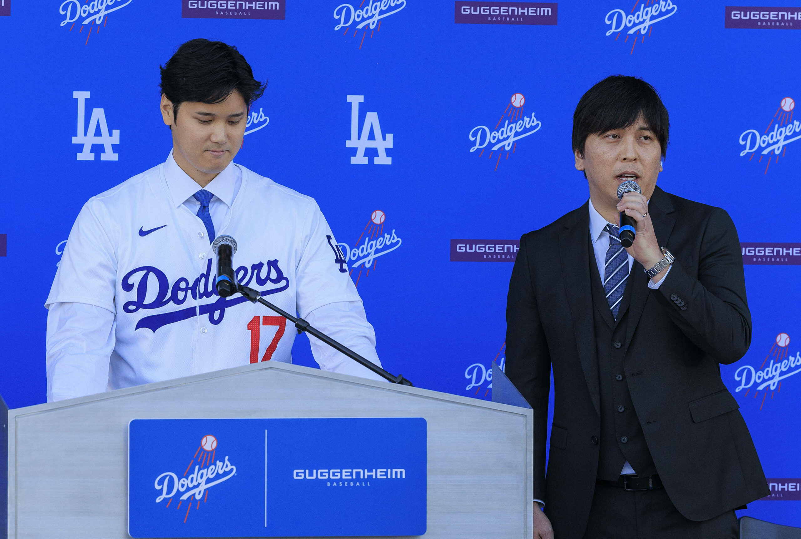 Shohei Ohtani und Dolmetscher Ippei Mizuhara