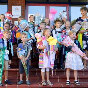 Grundschüler bei der Einschulung