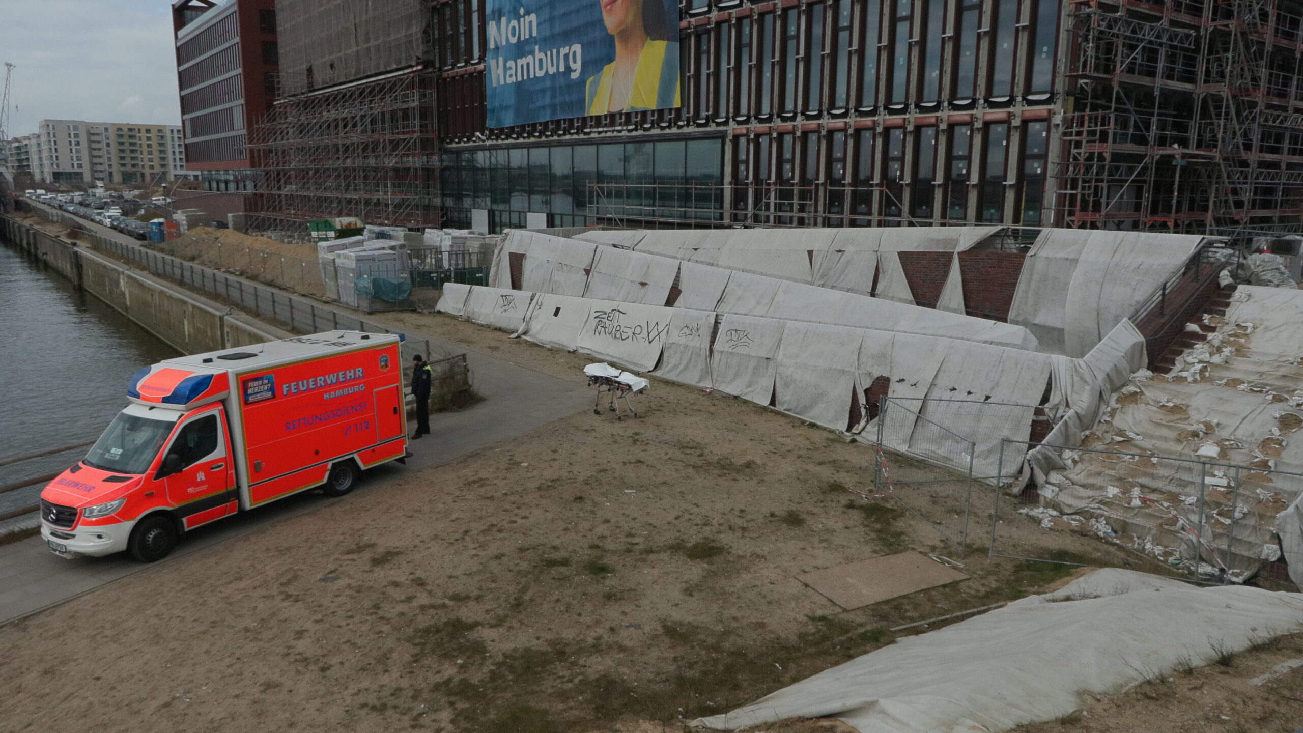 Schockfunf an den Ebbrücken – Toter auf Baustelle entdeckt