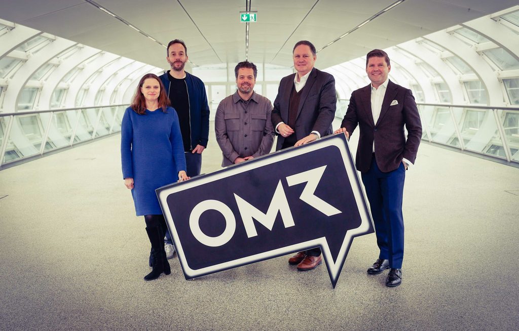 Verkündeten die „frohe Botschaft“: Wirtschaftssenatorin Melanie Leonhard (SPD), OMR-Gründer Philipp Westermeyer, OMR-Geschäftsführer Jasper Ramm, Kultursenator Carsten Brosda (SPD) und Messe-Chef Heiko Stutzinger.